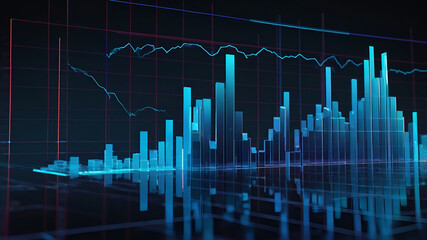 Naklejka premium stock market chart