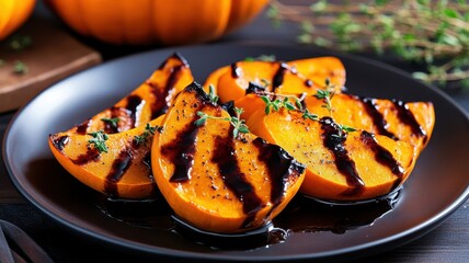 Delicious roasted pumpkin wedges: a perfect seasonal treat for Thanksgiving bites and festive gatherings.