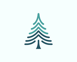 Fototapeta premium abstract christmas tree icon vector illustration