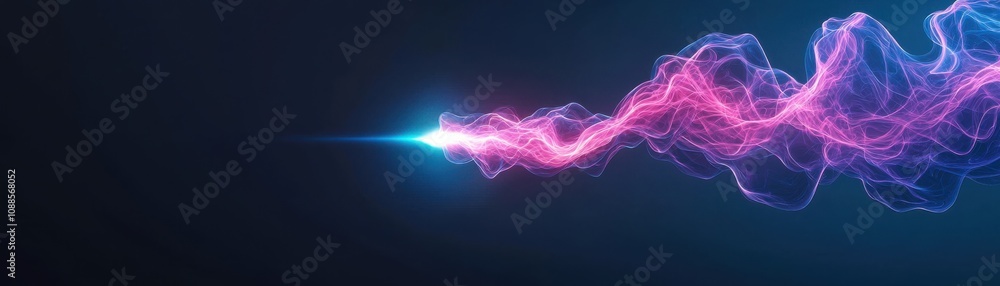 Poster vibrant abstract light trails on a dark background creating a dynamic, energetic atmosphere.