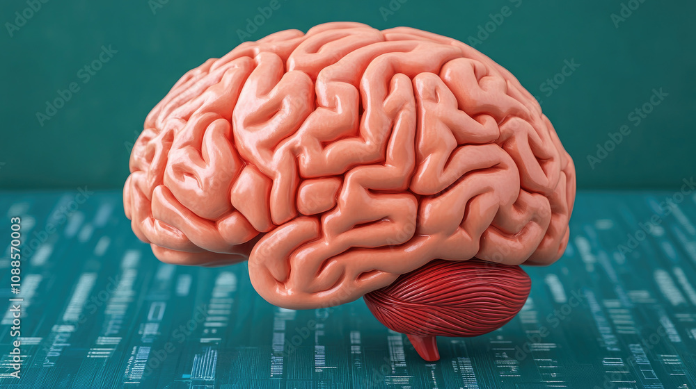 Poster exploring brain function neuroscience laboratory educational content scientific environment close-up