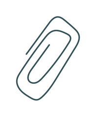 Obraz premium Flat cartoon paper clip sticker made for letter, message, note and mail elements. Concept of creative correspondence, trendy style for invitations and greeting cards.