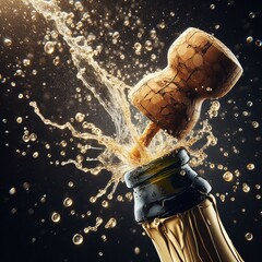 High Speed Photography Popping Cork Capturing the moment a champ