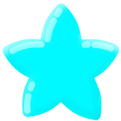 Star, star fish, blue star fish, star element, star icon, star png, star sticker, Star design, star shape, element, icon, 3d Blue star, glow star