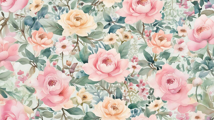 Retro Nostalgic Rose Illustration Wallpaper