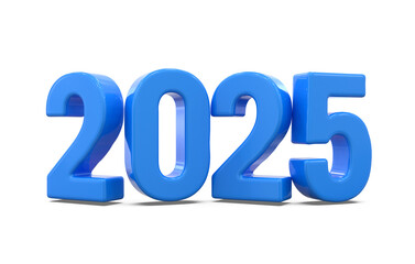 2025 Blue Number Happy New Year