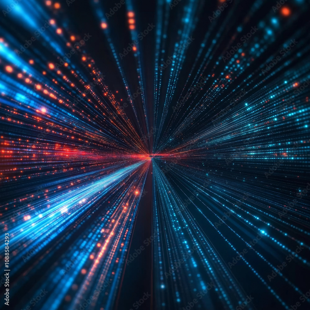 Poster high-speed 5g abstract technology background. motion blur and speed patterns over a dark backdrop. a