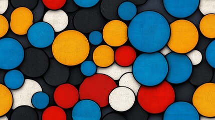 Colorful Circles and Triangles Creative Pattern