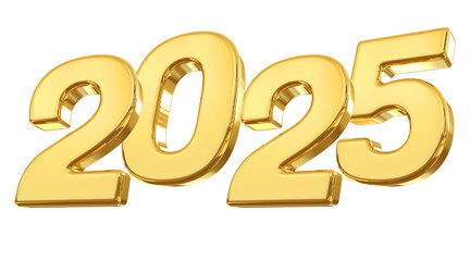 2025 Gold Number Happy New Year 