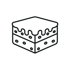 Brownies food cake icon vector design templates in modern and simple concept 