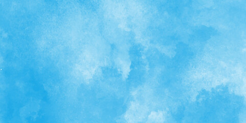 Obraz premium Sky blue watercolor background with watercolor stains,Hand painted abstract soft sky blue watercolor sky and clouds,Set of vector pastel color paint stain,Background with clouds on blue sky.