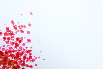 Beautiful confetti on a white background