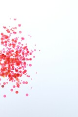 Beautiful confetti on a white background