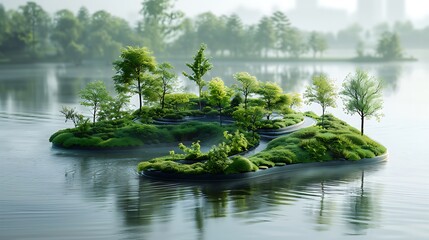 Ecosystem preservation through tree cutting, land conservation, and green space creation 