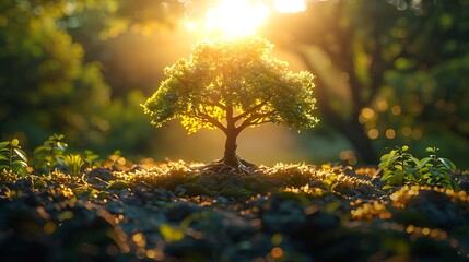 Ecosystem preservation through tree cutting, land conservation, and green space creation 