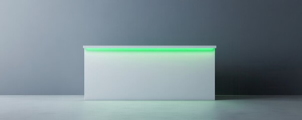 Illuminated service counter offering accessible solutions for enhanced customer support and engagement.