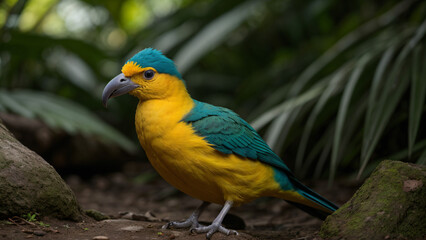 colorful tropical birds