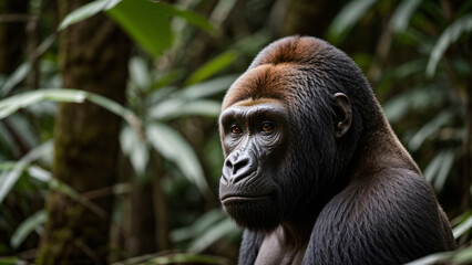 Obraz premium gorilla in wildlife