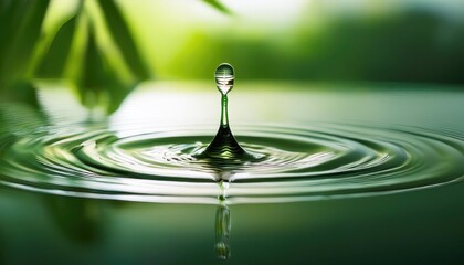 Droplets creating ripples in a pond, representing impact, influence, and how actions affect others 