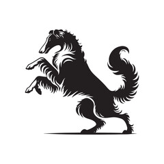 Borzoi Vector Silhouette - Minimalist Borzoi Illustration - Vector of Borzoi.