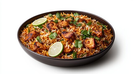Delicious Chicken Biryani Aromatic Rice Dish Indian Cuisine Food Photography