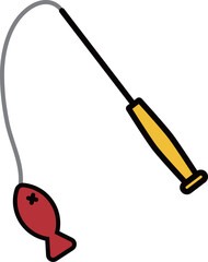 Simple and cute pet line icons of cat teaser wand-2