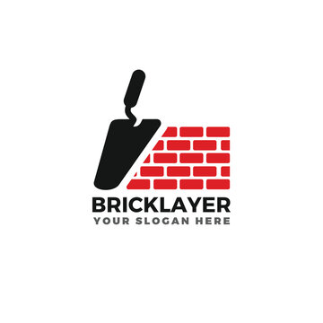Bricklayer logo template vector illustration