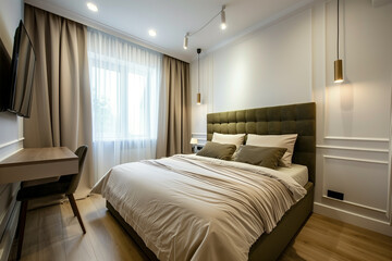 Nordic style, interior apartment bedroom interior