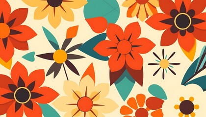Retro Floral Pattern,