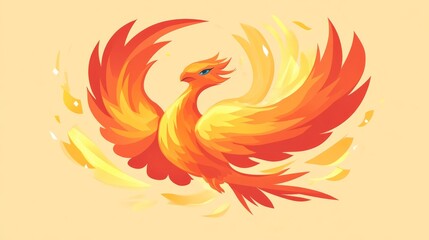 Obraz premium Phoenix Rising Symbol of Recovery and Renewal