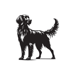 Brittany Silhouette - Dog Vector - Illustration of Brittany Dog.