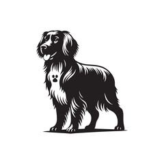 Brittany Silhouette - Dog Vector - Illustration of Brittany Dog.