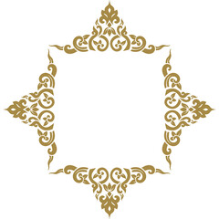 Thai Art traditional asian luxury line art, Thai Pattern flat illustration png