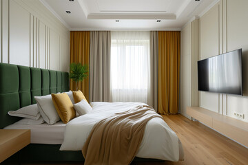 Nordic style, interior apartment bedroom interior