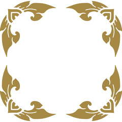 Thai Art traditional asian luxury line art, Thai Pattern flat illustration png
