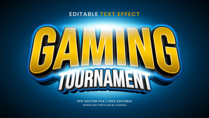 Gaming tournament esports 3d editable text effect