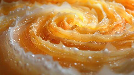 Honey swirl close-up stylize. AI generated