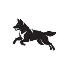 Canaan Dog Vector - Minimalist Canaan Dog Design - Canaan Dog Illustration - Dog Silhouette.