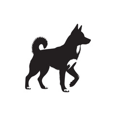 Canaan Dog Vector - Minimalist Canaan Dog Design - Canaan Dog Illustration - Dog Silhouette.