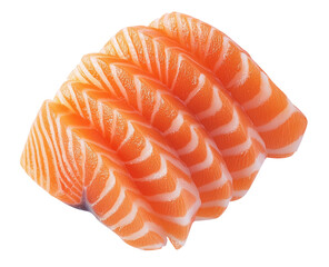 High-Quality PNG of Sliced ​​Fresh Salmon isolated on white background, Salmon Fillet isolated on white background PNG file. &ndash; High Resolution