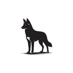 Canaan Dog Vector - Minimalist Canaan Dog Design - Canaan Dog Illustration - Dog Silhouette.