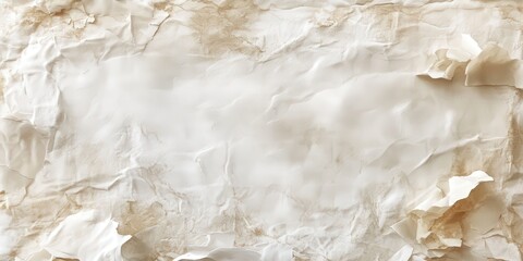 Textured Background of Crumpled Paper with Soft Tones Ideal for Elegant Presentations and Creative Design Projects Featuring Subtle Earthy Hues and Organic Forms