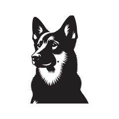 Canaan Dog Vector - Minimalist Canaan Dog Design - Canaan Dog Illustration - Dog Silhouette.