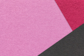 Texture craft lilac paper background with purple and black border. Vintage abstract pink cardboard.