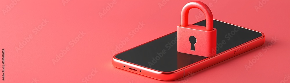 Poster a symbolic image of a lock overlaying a smartphone screen, conveying the importance of digital priva
