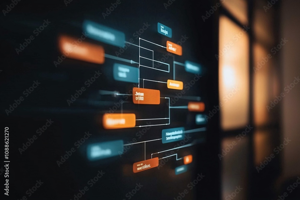 Poster a flowchart displayed on a screen illustrating steps for reporting cyber harassment, emphasizing pro