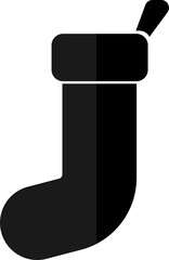 Xmas sock icon, Christmas symbol on transparent background. PNG illustration