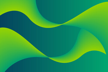Smooth and elegant green wave gradient background for versatile use.
