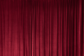 Red curtain in theatre background