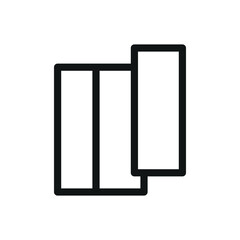 Pine lining boards isolated icon, timber cladding vector symbol with editable stroke